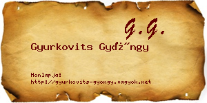 Gyurkovits Gyöngy névjegykártya